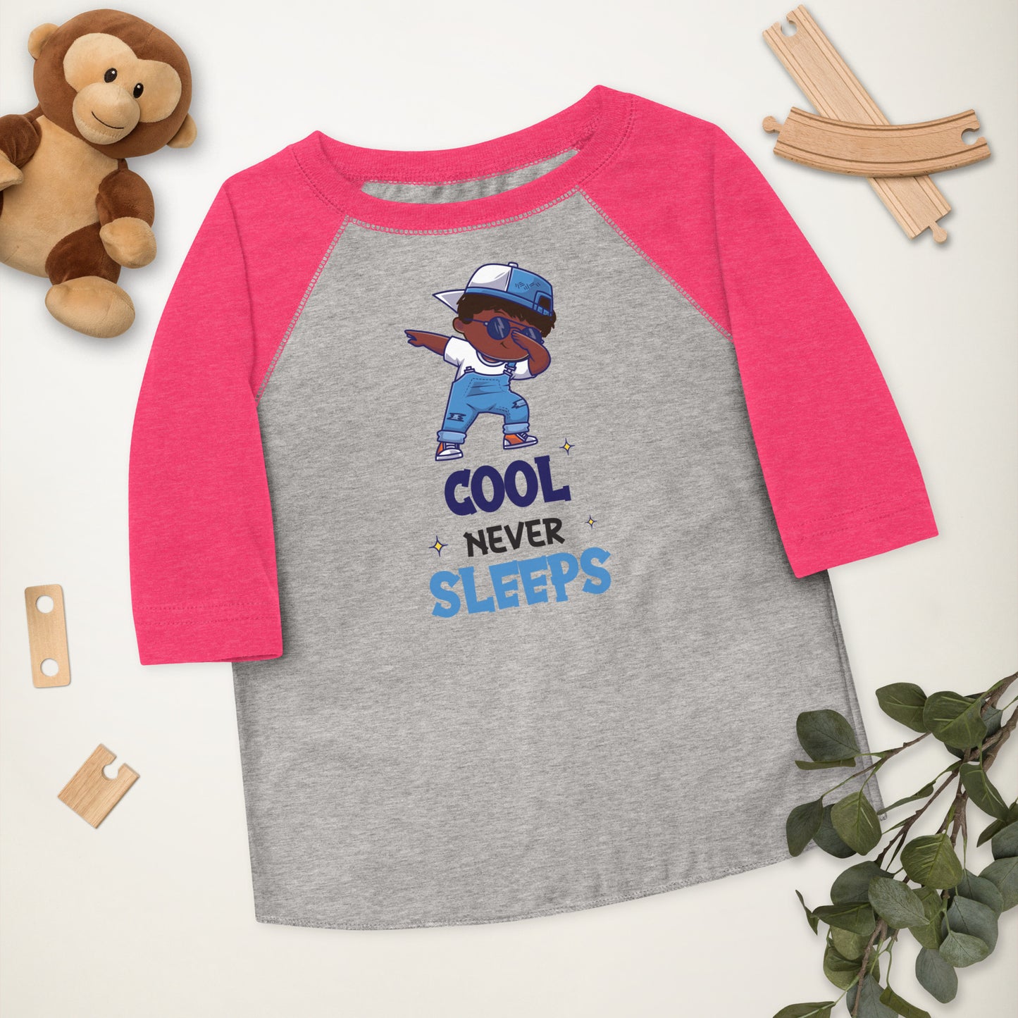 Cool Never Sleeps Toddler Baseball Shirt