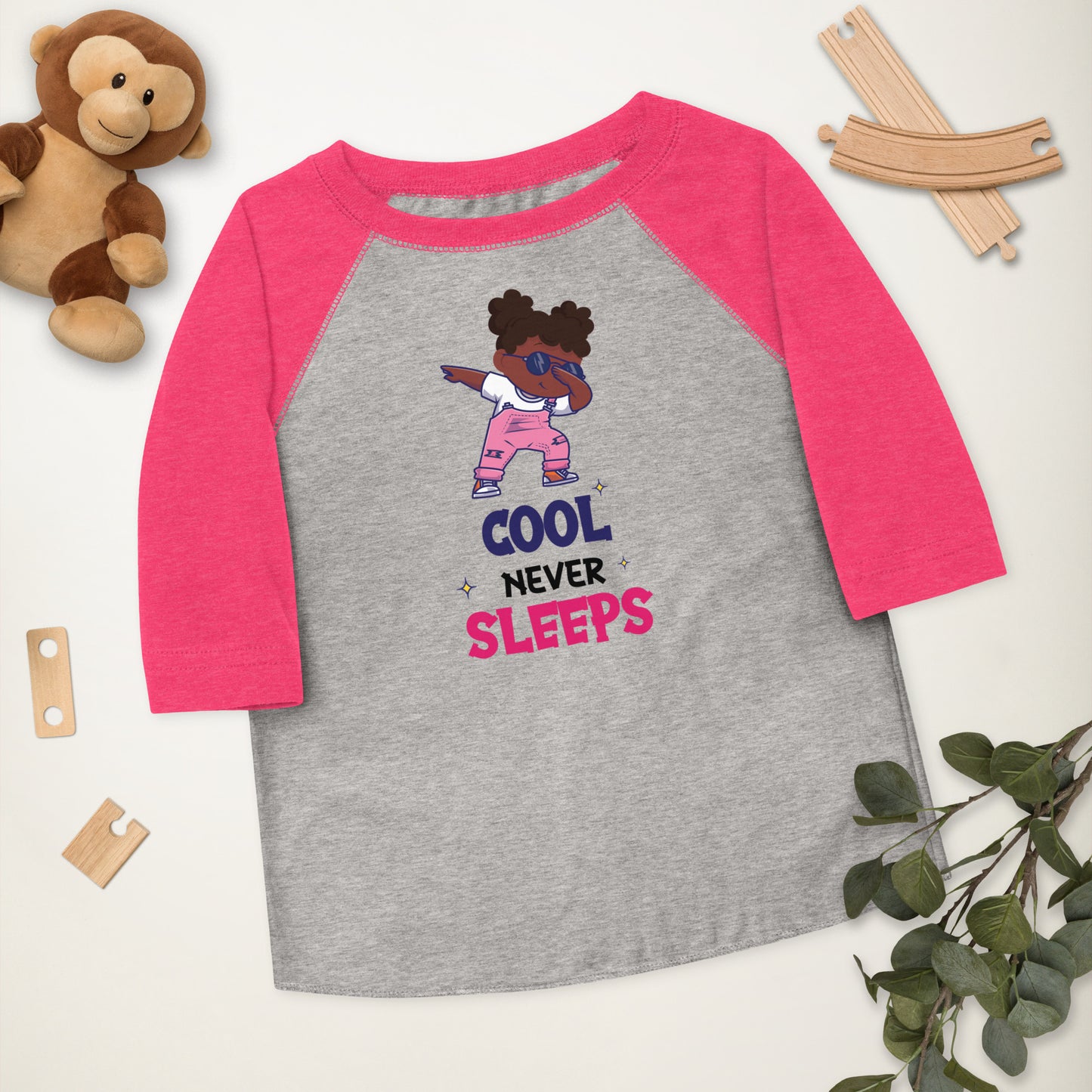 Cool Never Sleeps Toddler Baseball Shirt