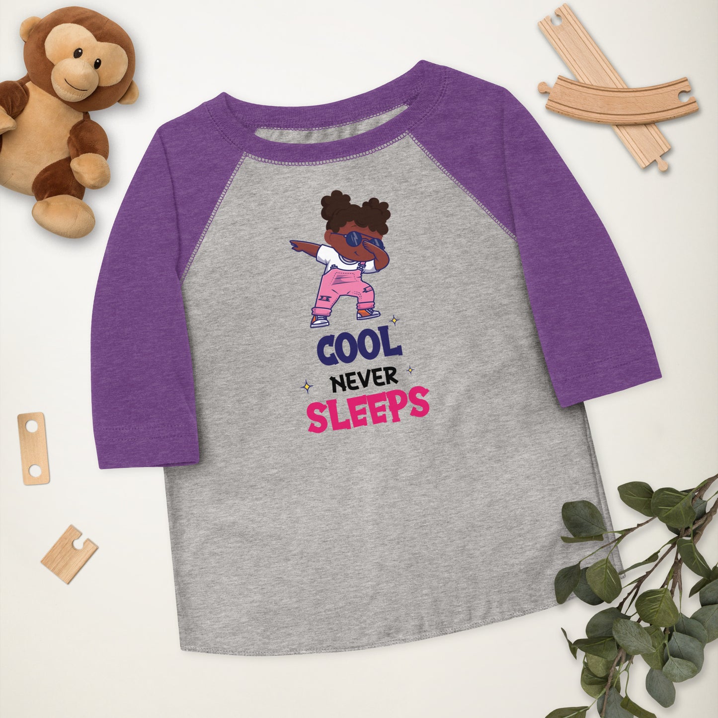 Cool Never Sleeps Toddler Baseball Shirt