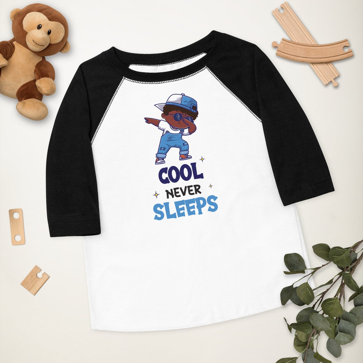 Cool Never Sleeps Toddler Baseball Shirt