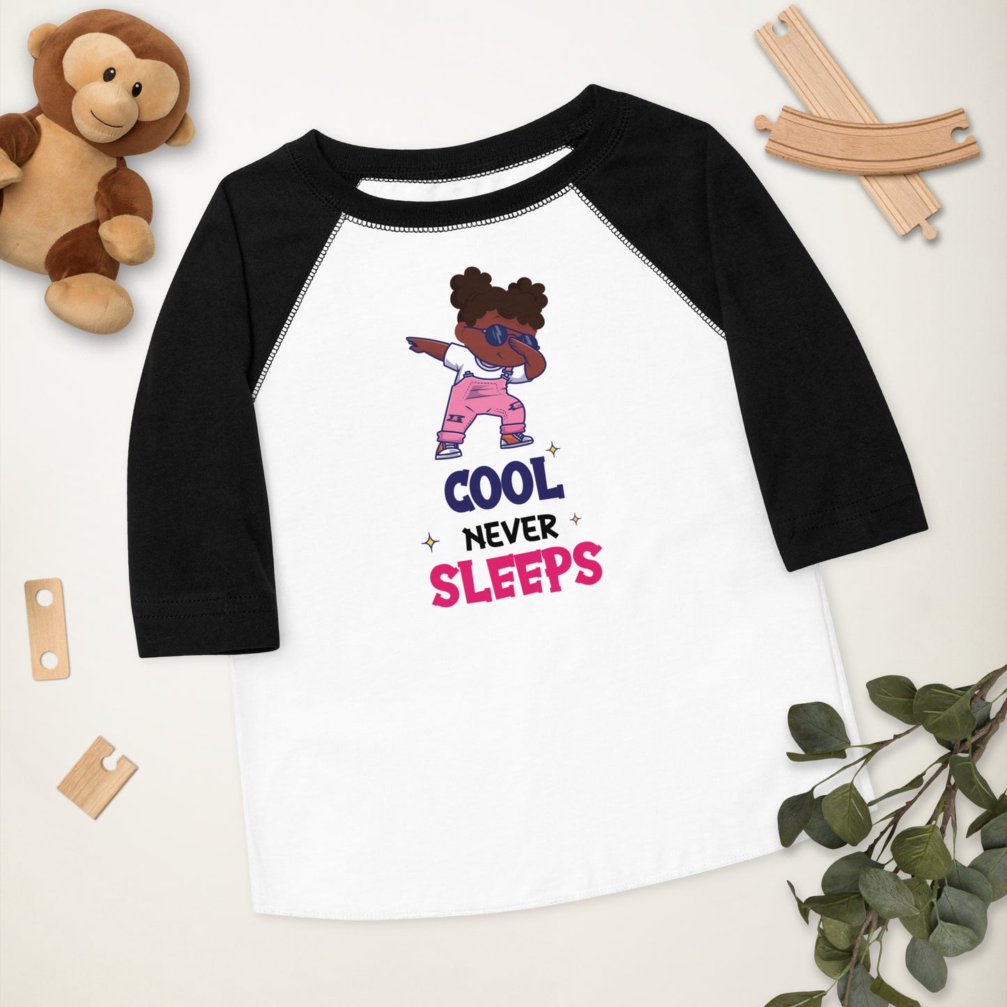 Cool Never Sleeps Toddler Baseball Shirt