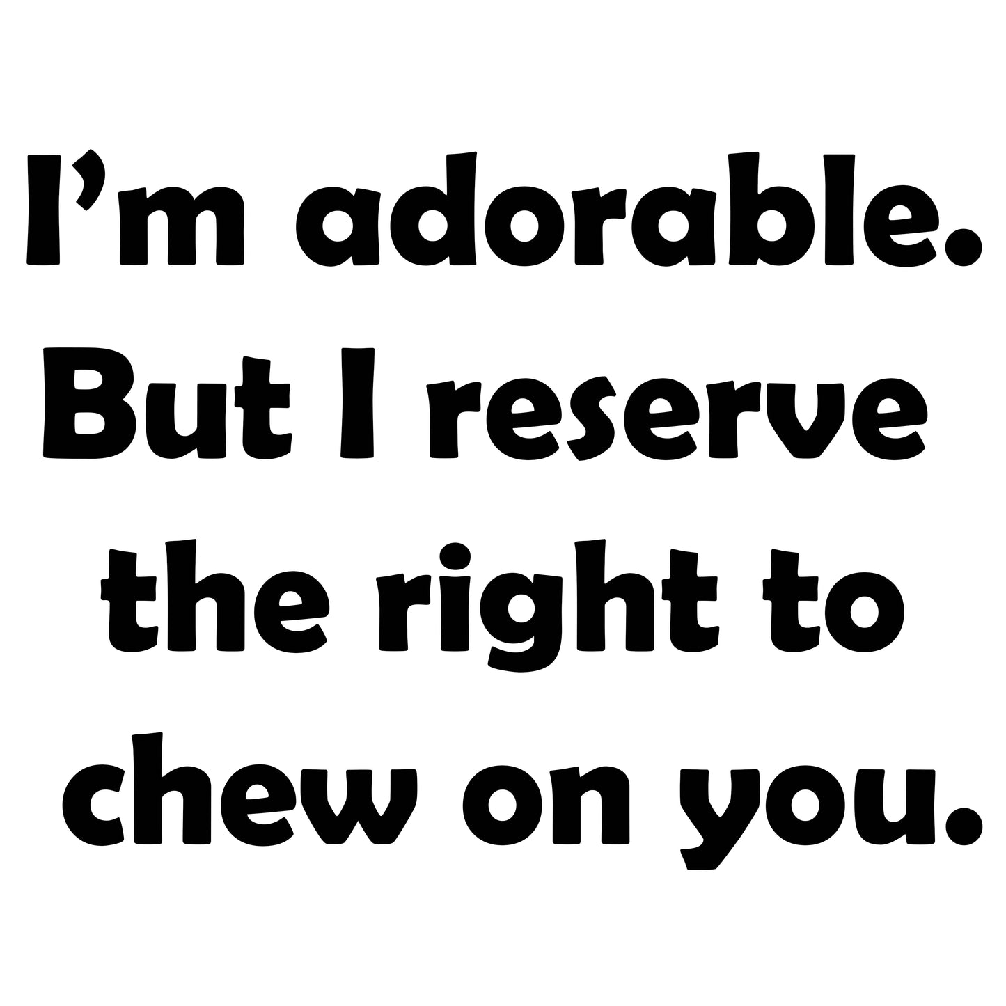 I'm Adorable Baby Jersey Short Sleeve Tee