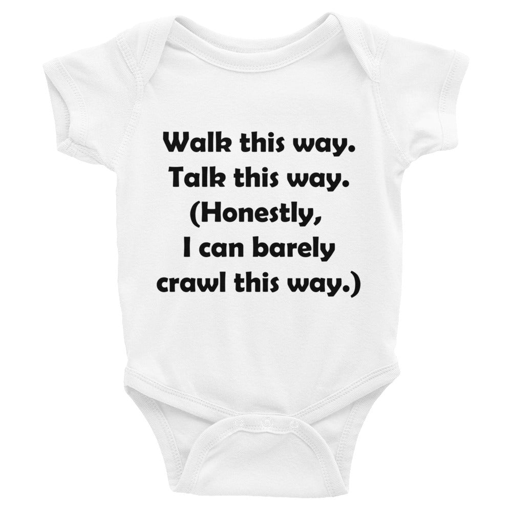 Mozart Walk This Way. Talk This Way. Infant Bodysuit