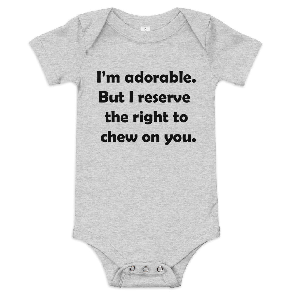 I'm Adorable Baby Short Sleeve One Piece