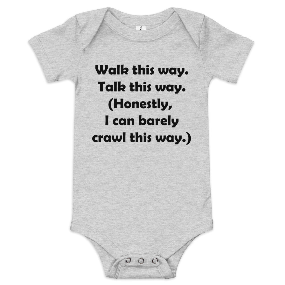 Mozart Walk This Way. Talk This Way. Baby Short Sleeve One Piece