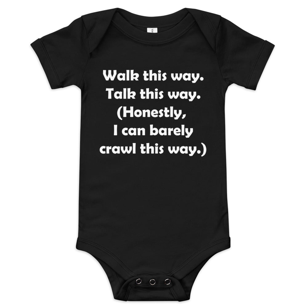 Mozart Walk This Way. Talk This Way. Baby Short Sleeve One Piece