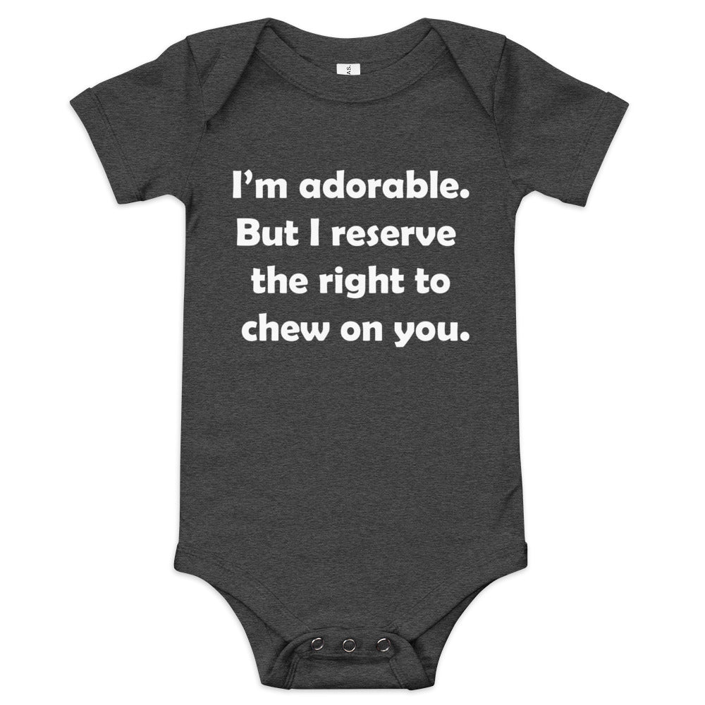 I'm Adorable Baby Short Sleeve One Piece