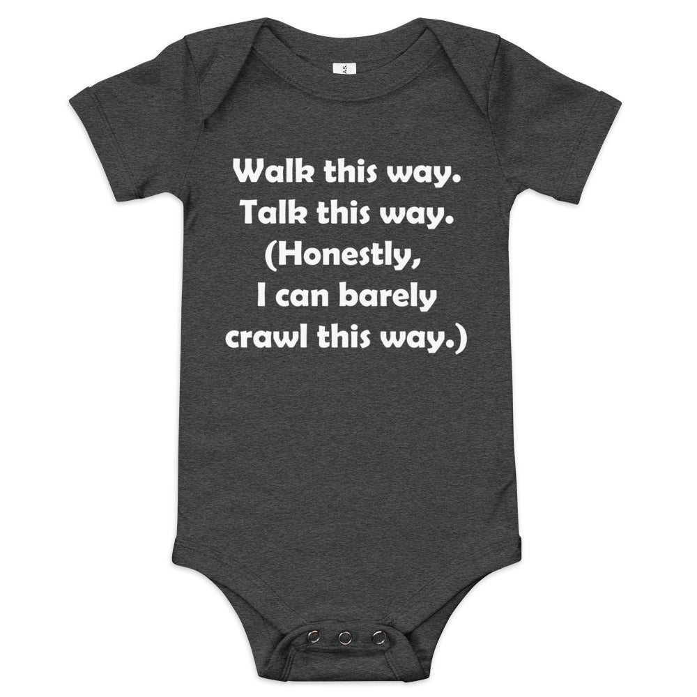 Mozart Walk This Way. Talk This Way. Baby Short Sleeve One Piece
