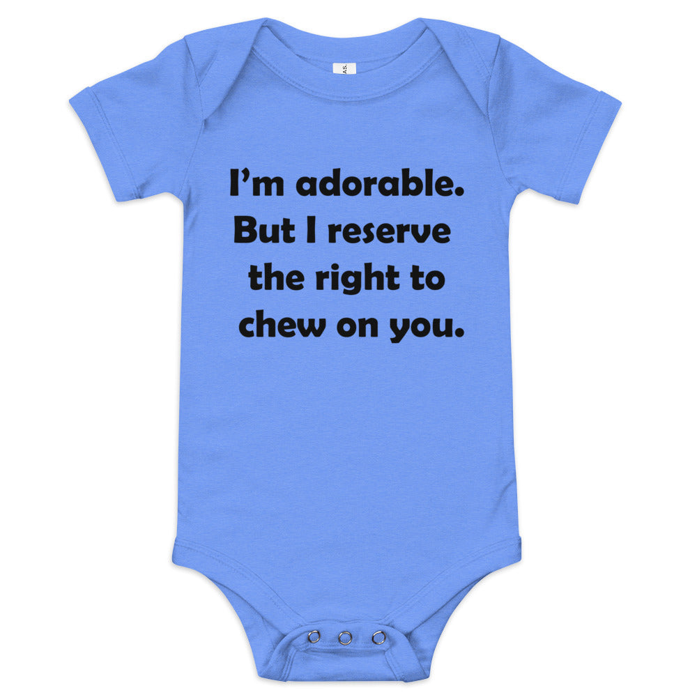 I'm Adorable Baby Short Sleeve One Piece