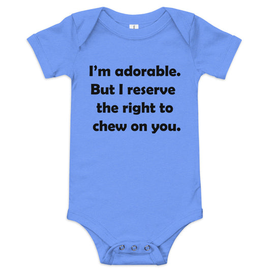 I'm Adorable Baby Short Sleeve One Piece