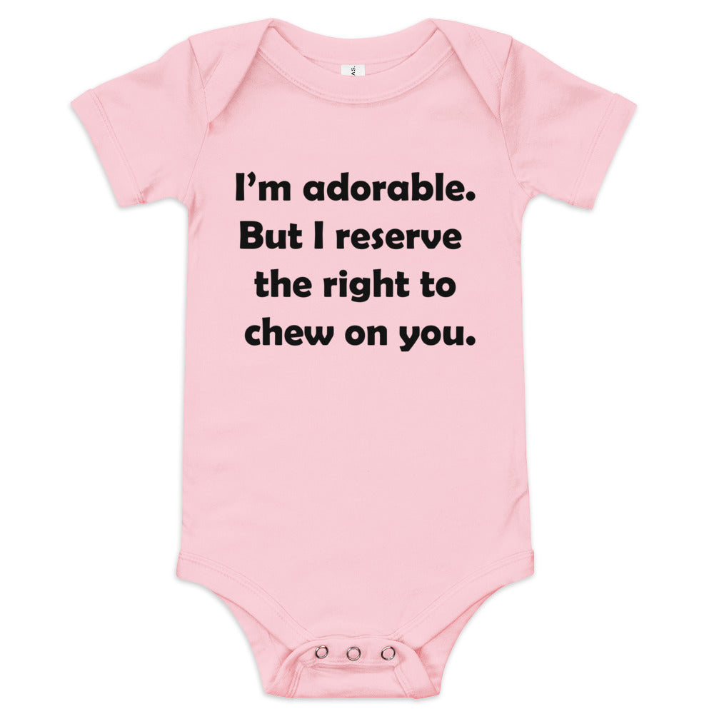 I'm Adorable Baby Short Sleeve One Piece