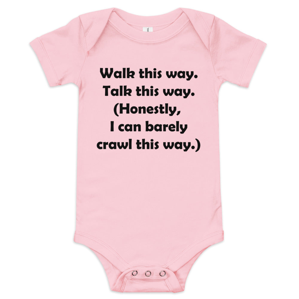 Mozart Walk This Way. Talk This Way. Baby Short Sleeve One Piece