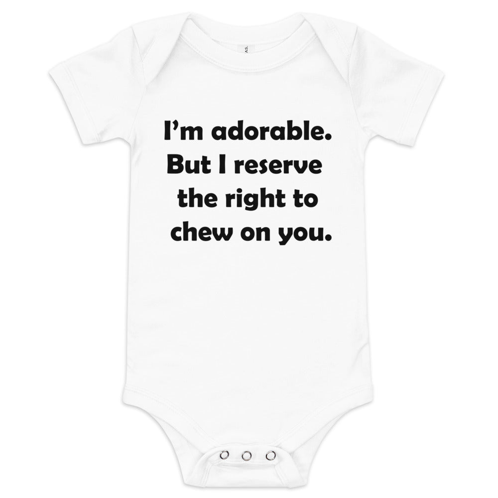 I'm Adorable Baby Short Sleeve One Piece