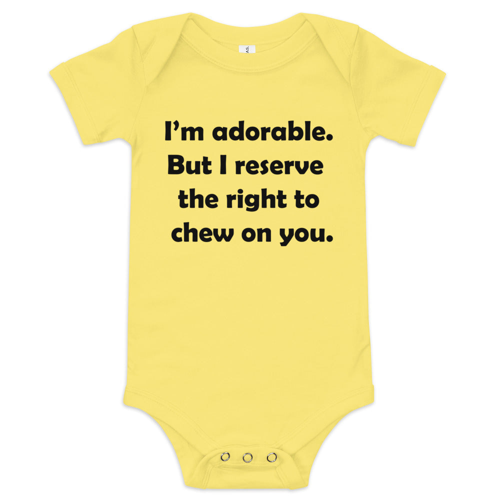 I'm Adorable Baby Short Sleeve One Piece