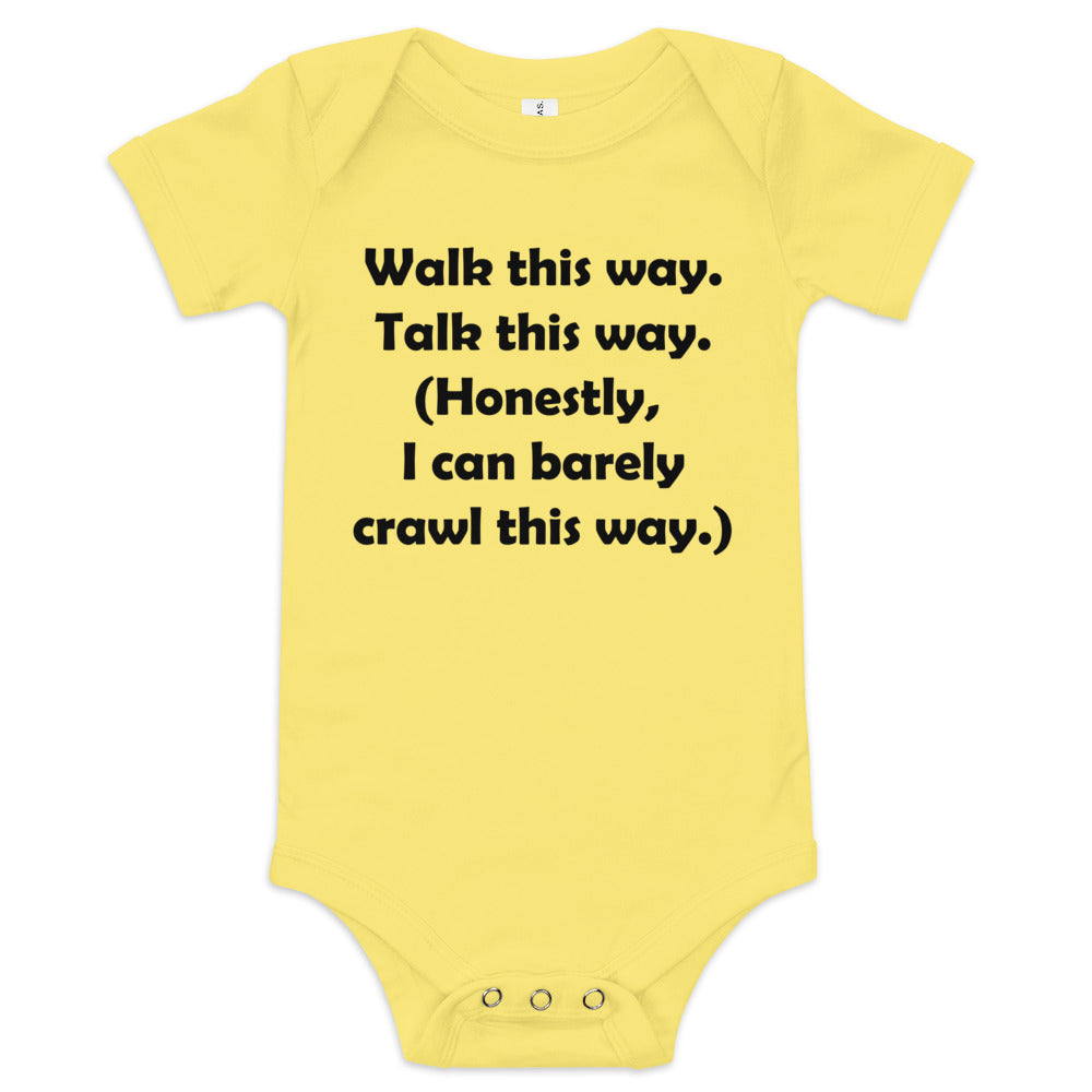 Mozart Walk This Way. Talk This Way. Baby Short Sleeve One Piece