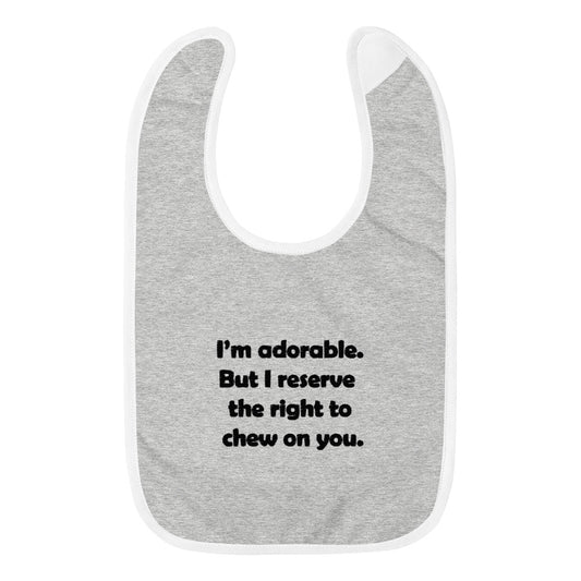 I'm Adorable Embroidered Baby Bib