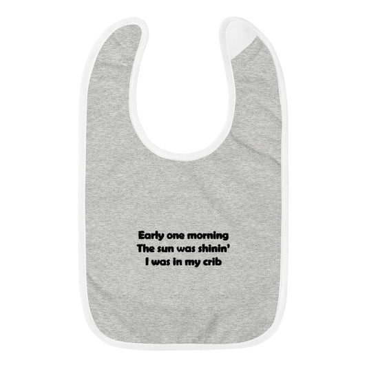 Mozart Lyrics Embroidered Baby Bib