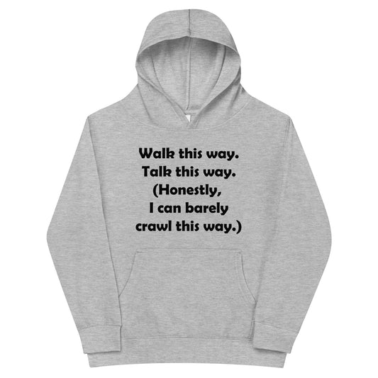 Mozart Walk This Way. Talk This Way. Kids Fleece Hoodie