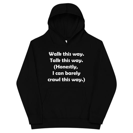Mozart Walk This Way. Talk This Way. Kids Fleece Hoodie