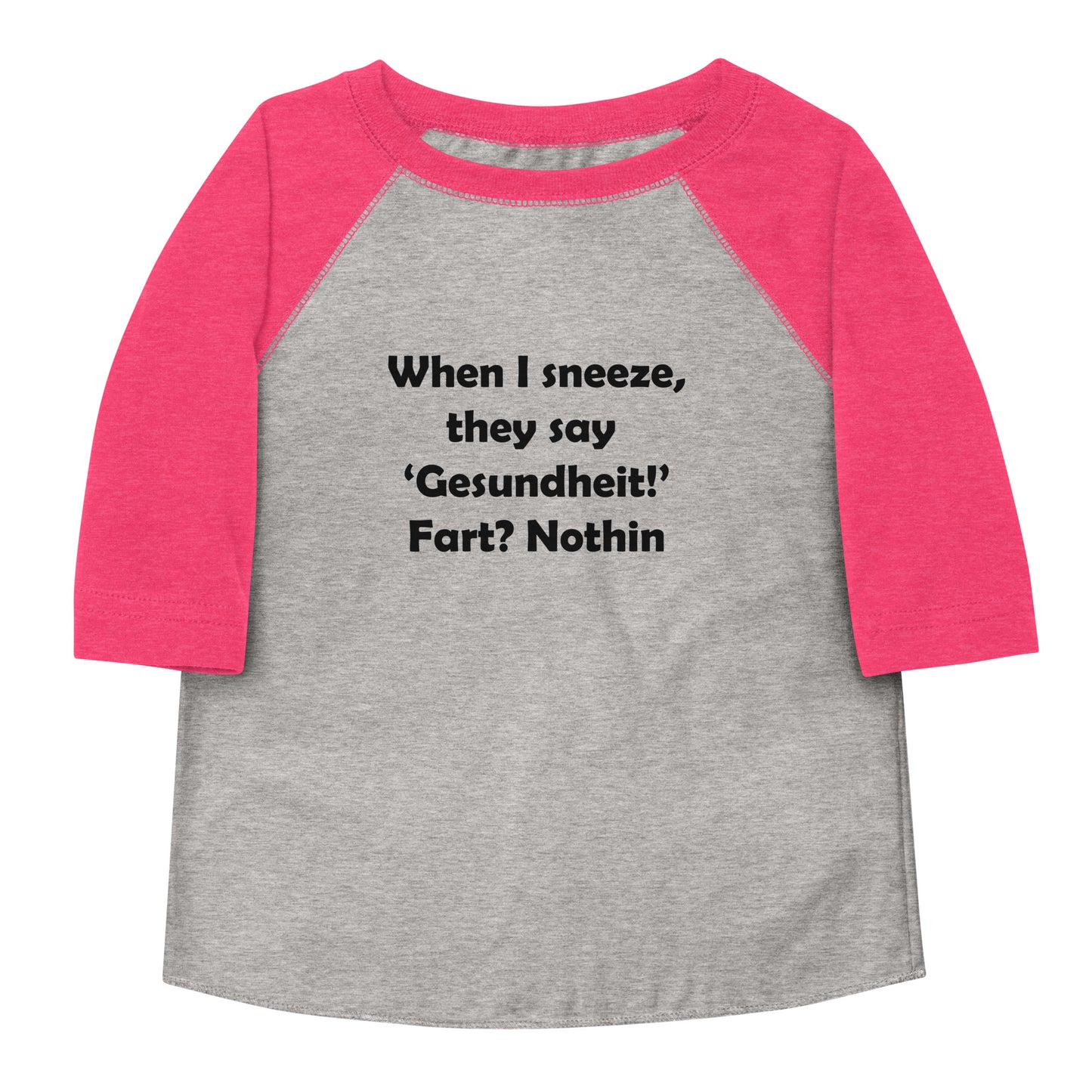 Gesundheit Toddler Baseball 3/4 Sleeve Shirt