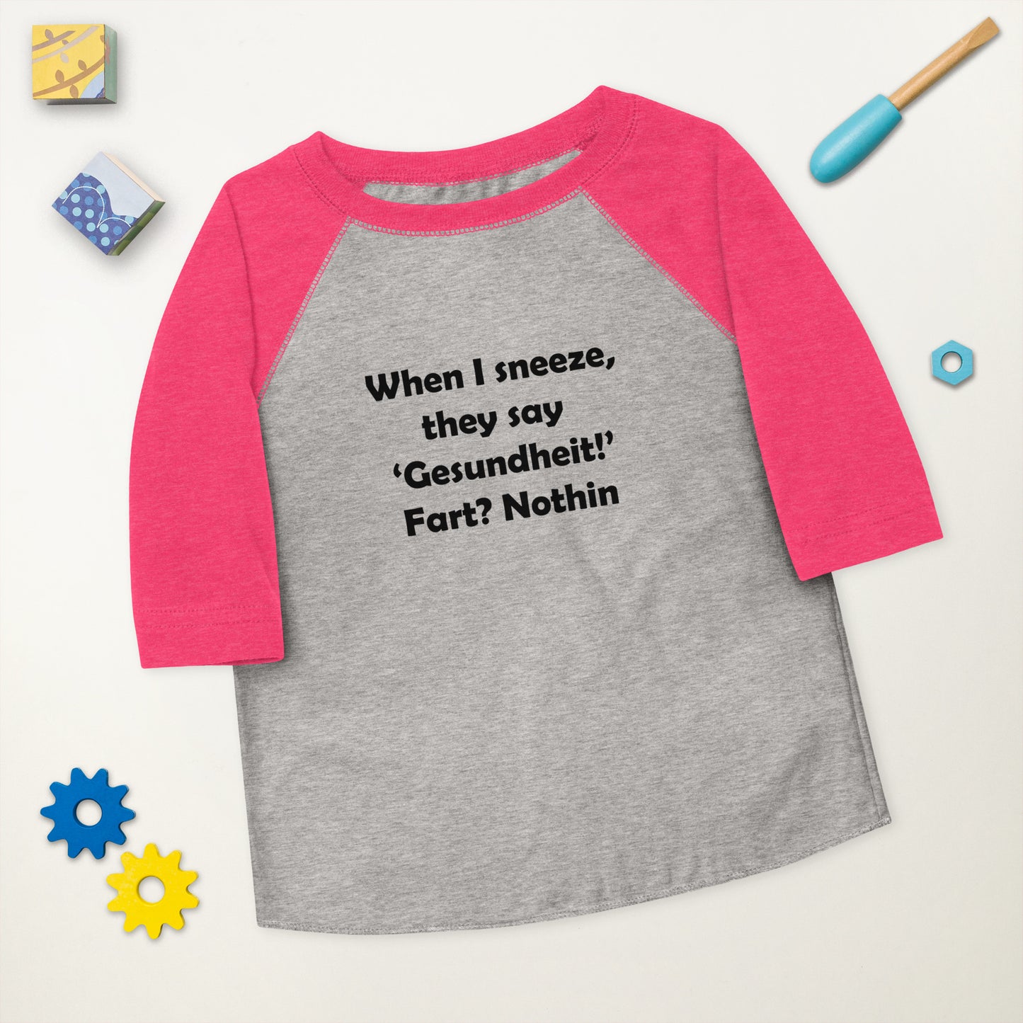 Gesundheit Toddler Baseball 3/4 Sleeve Shirt