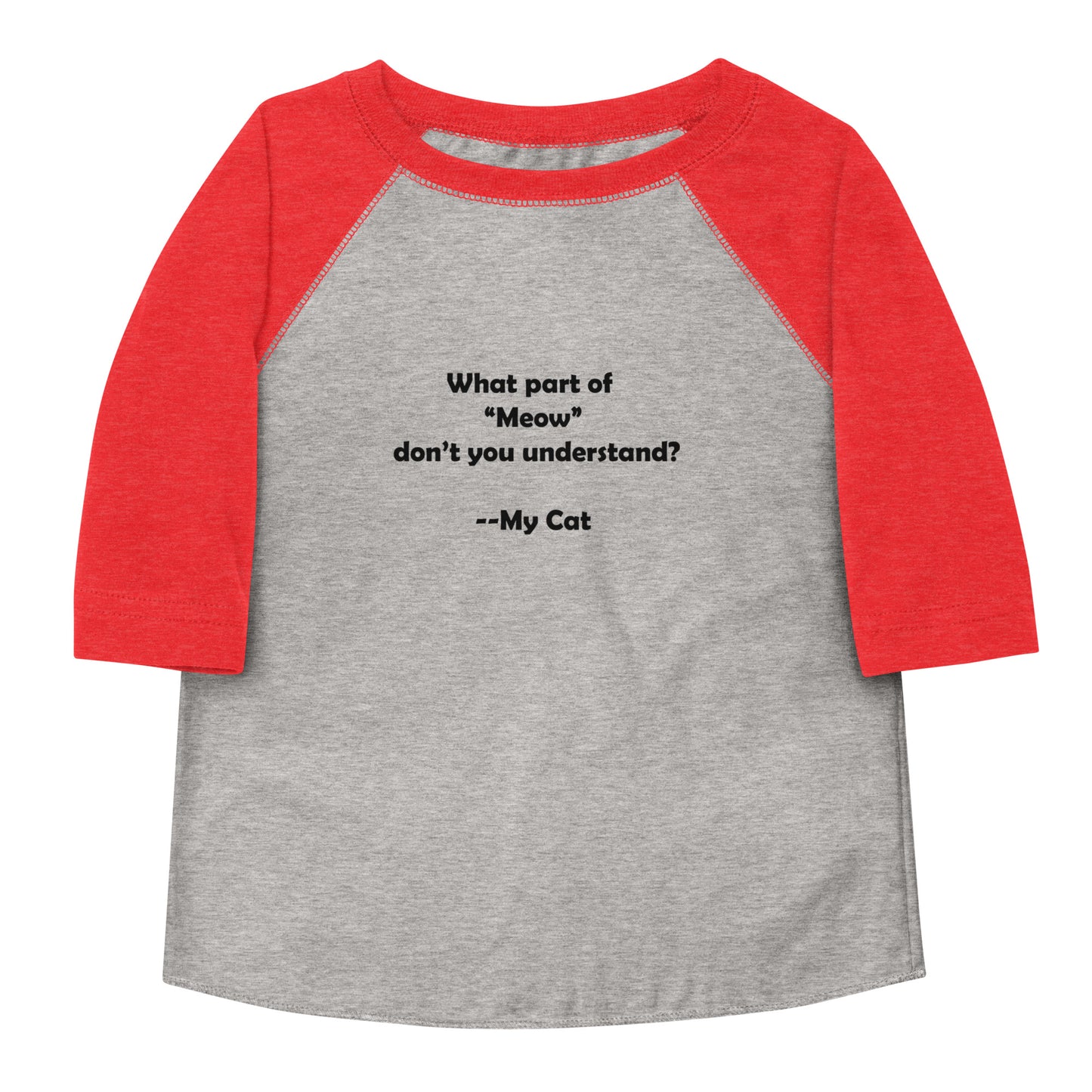 My Cat Toddler Baseball Shirt