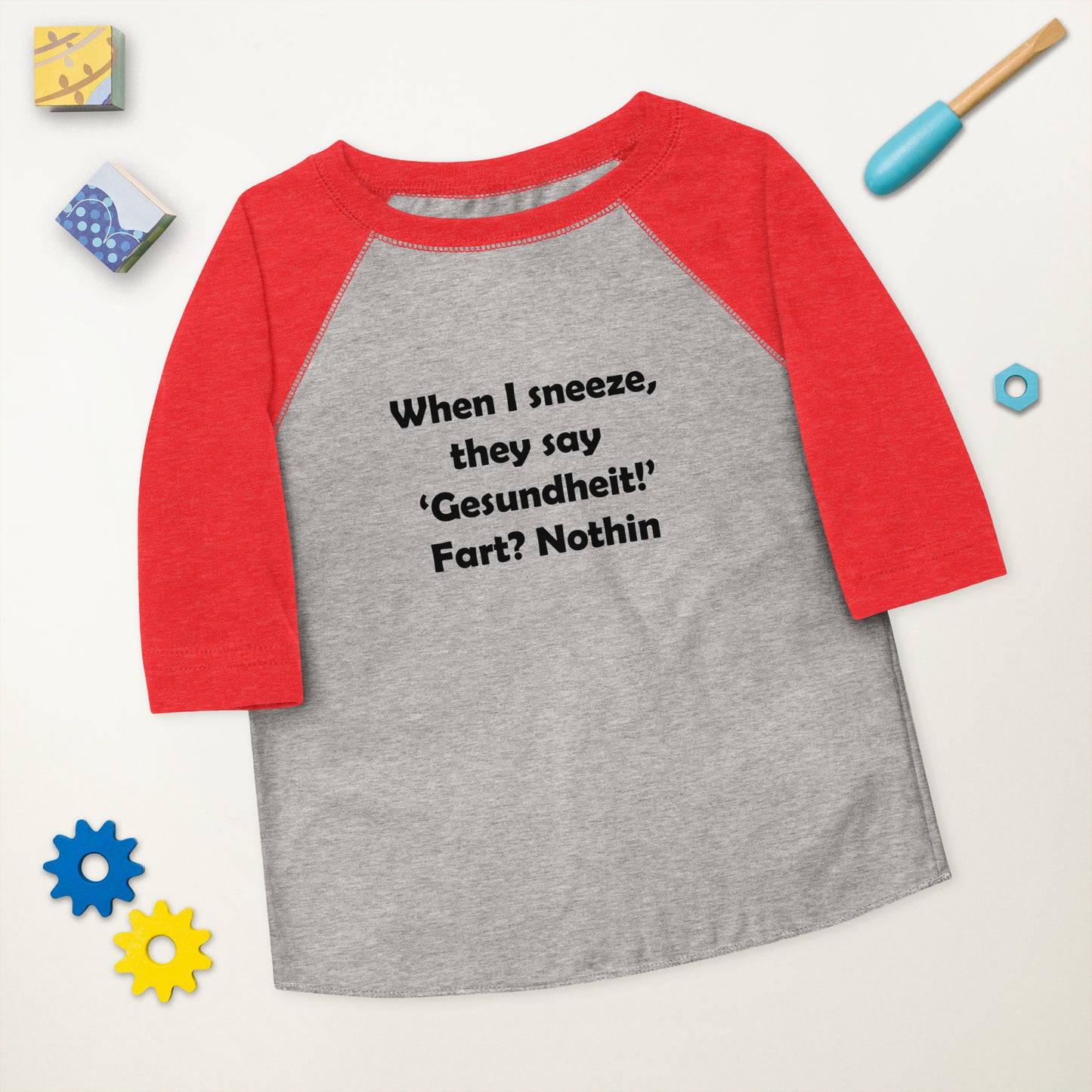 Gesundheit Toddler Baseball 3/4 Sleeve Shirt