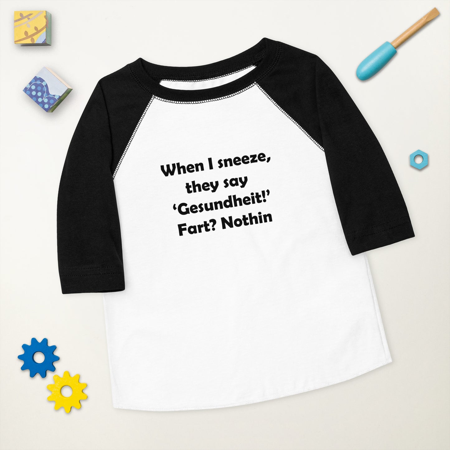Gesundheit Toddler Baseball 3/4 Sleeve Shirt