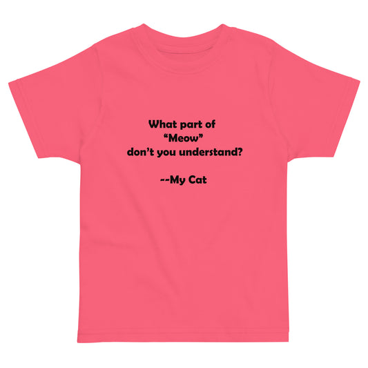 My Cat Toddler Jersey T-shirt