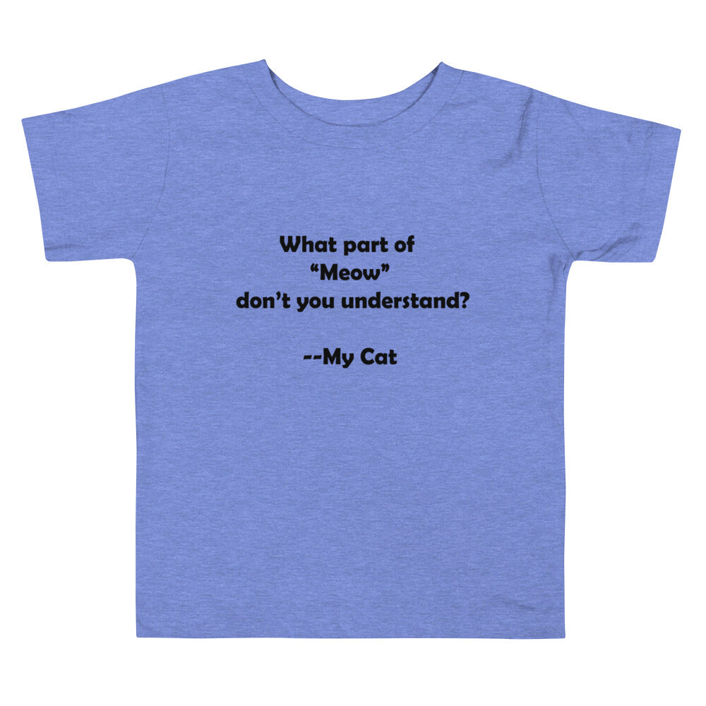 My Cat Toddler Short Sleeve Tee