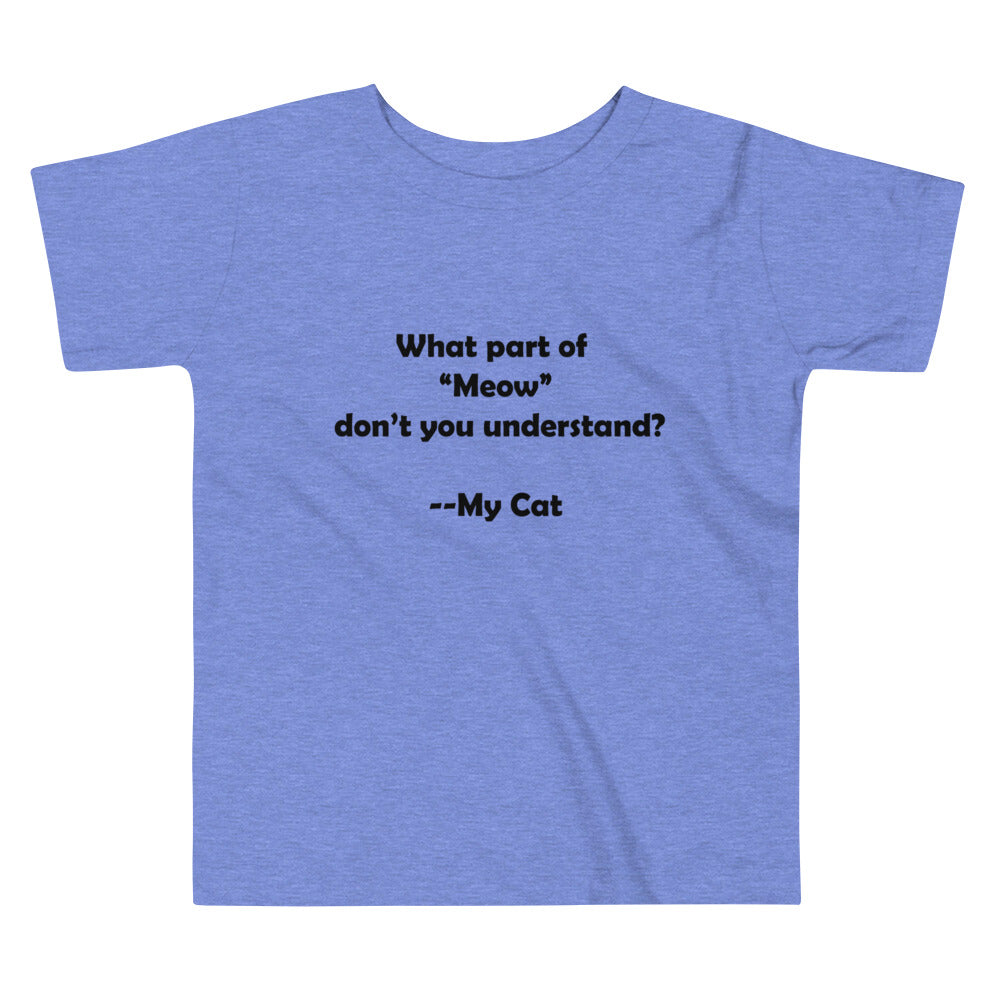 My Cat Toddler Short Sleeve Tee