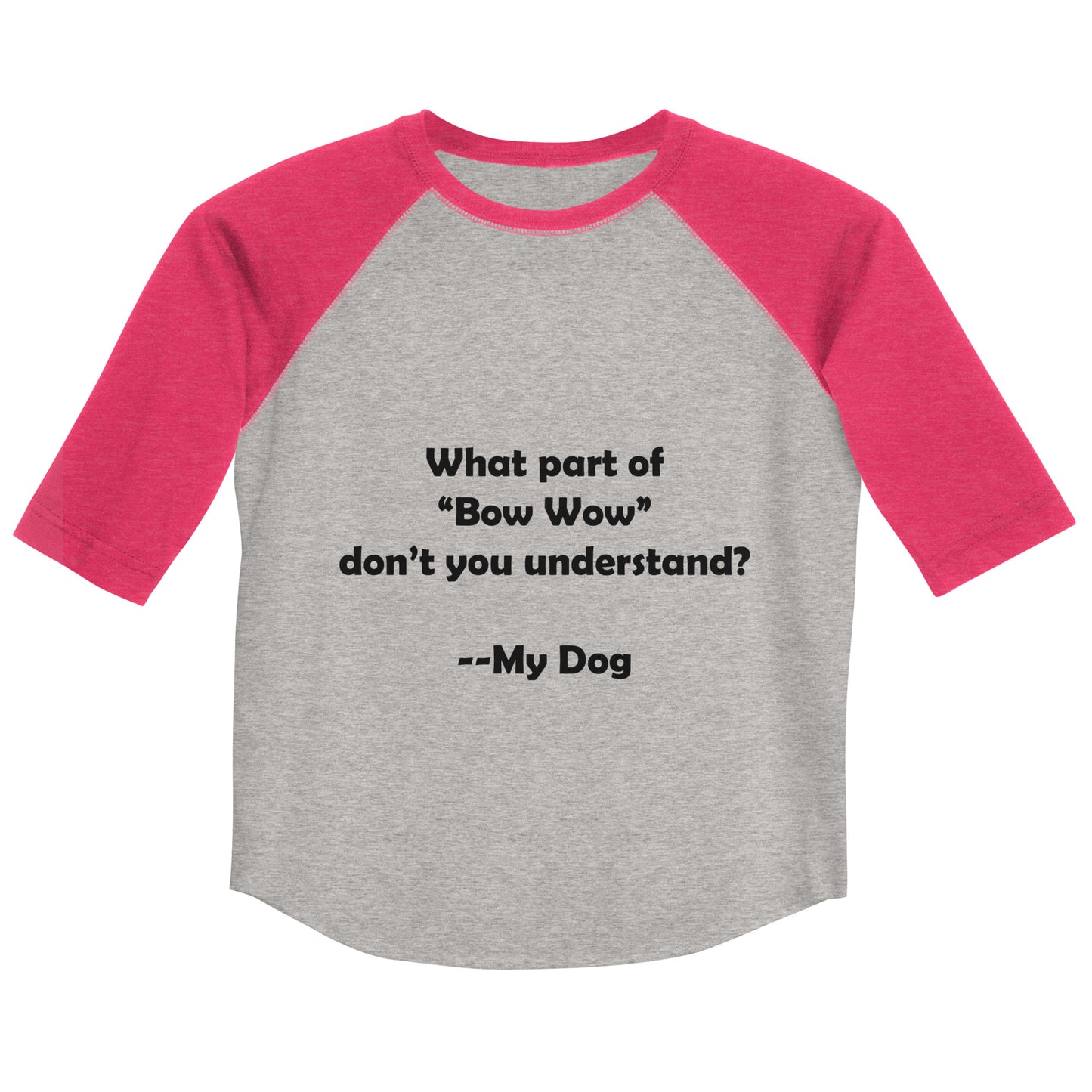 My Dog Youth Baseball Shirt