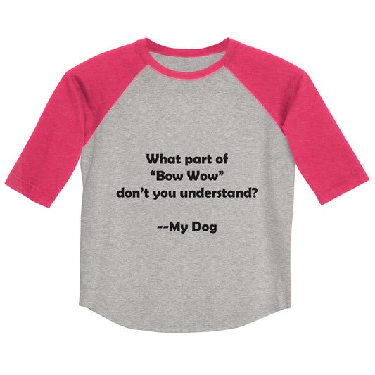My Dog Youth Baseball Shirt