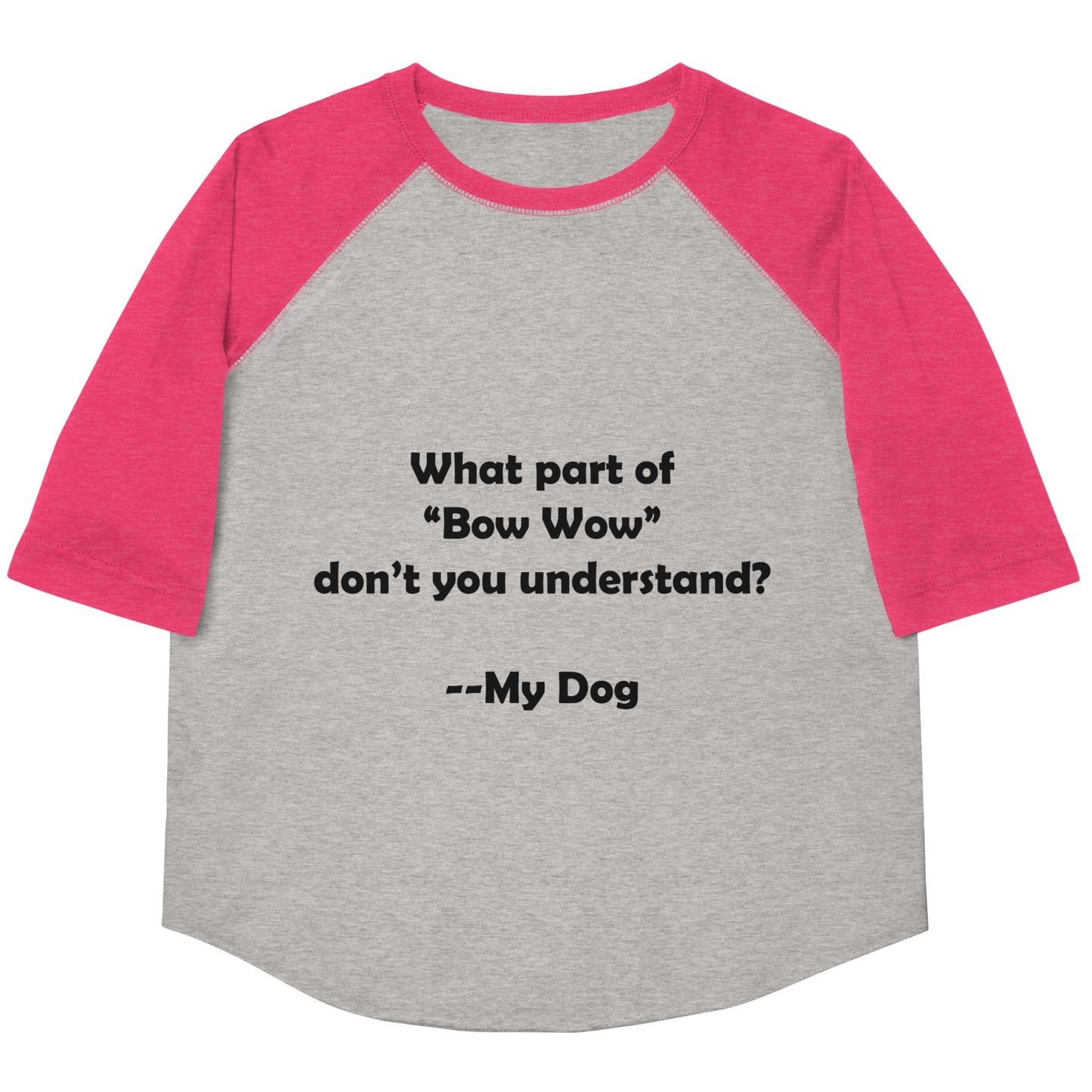 My Dog Youth Baseball Shirt