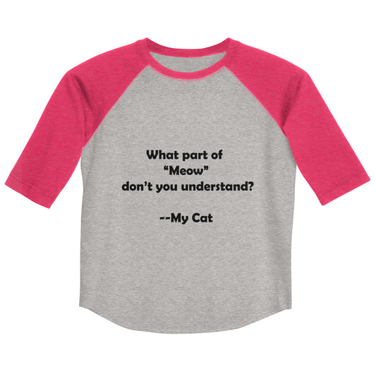 My Cat Youth Baseball Shirt