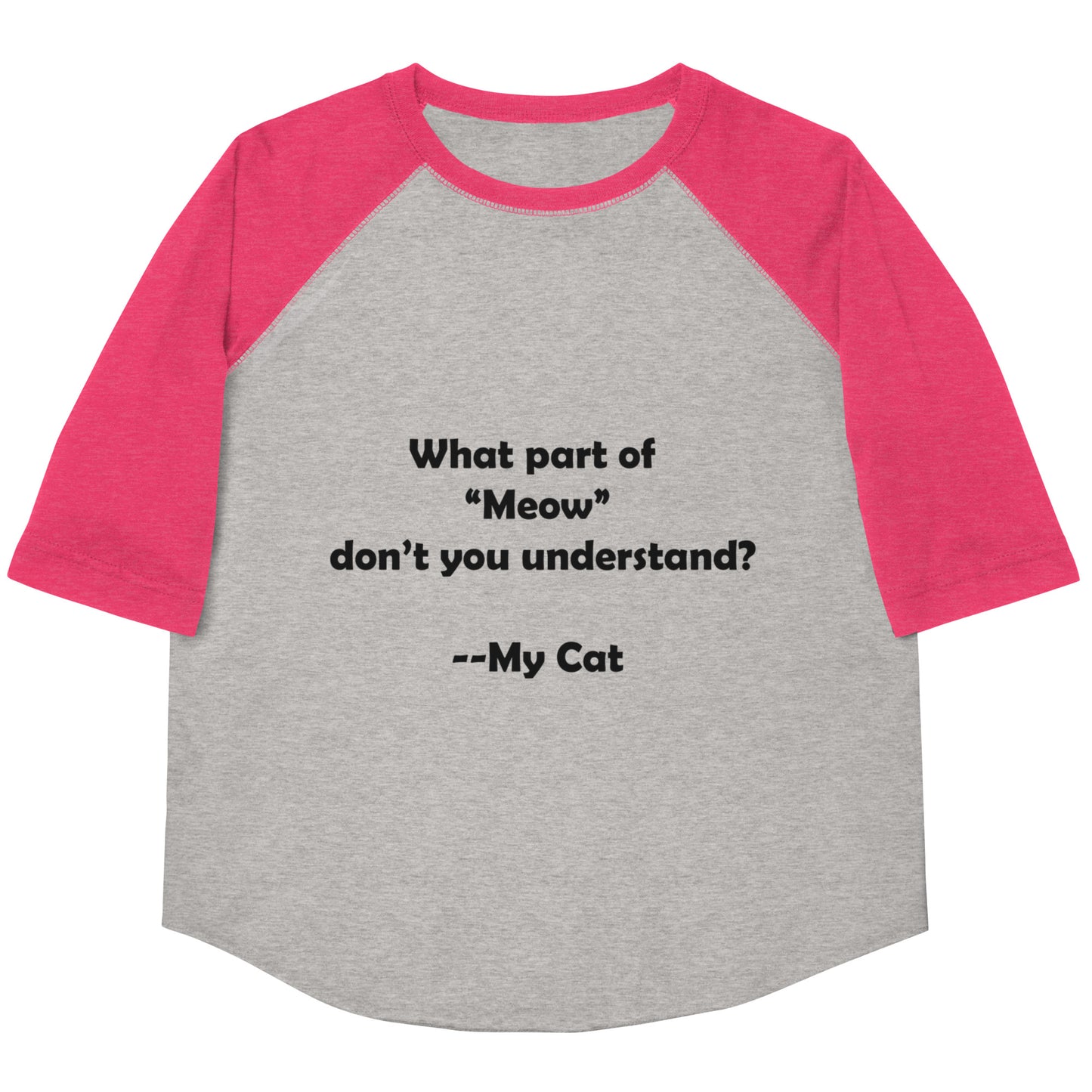 My Cat Youth Baseball Shirt