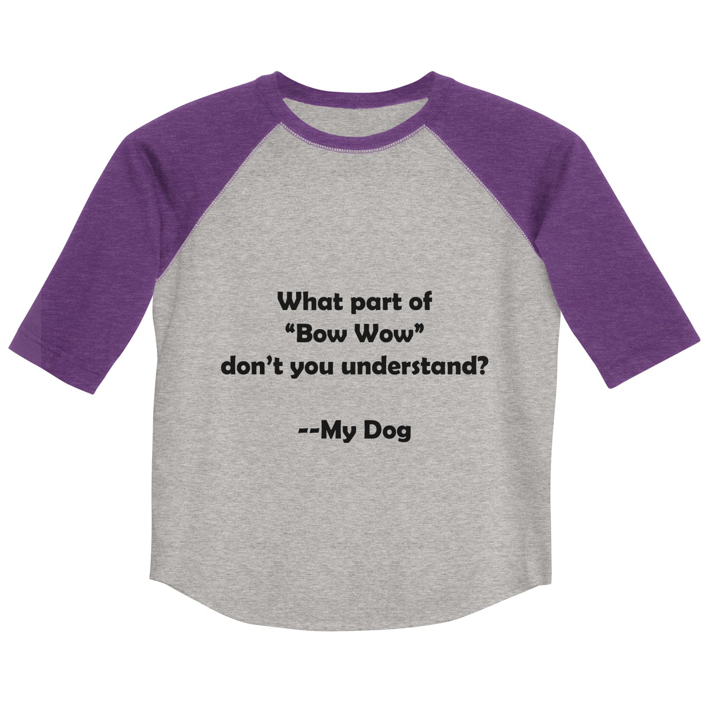 My Dog Youth Baseball Shirt