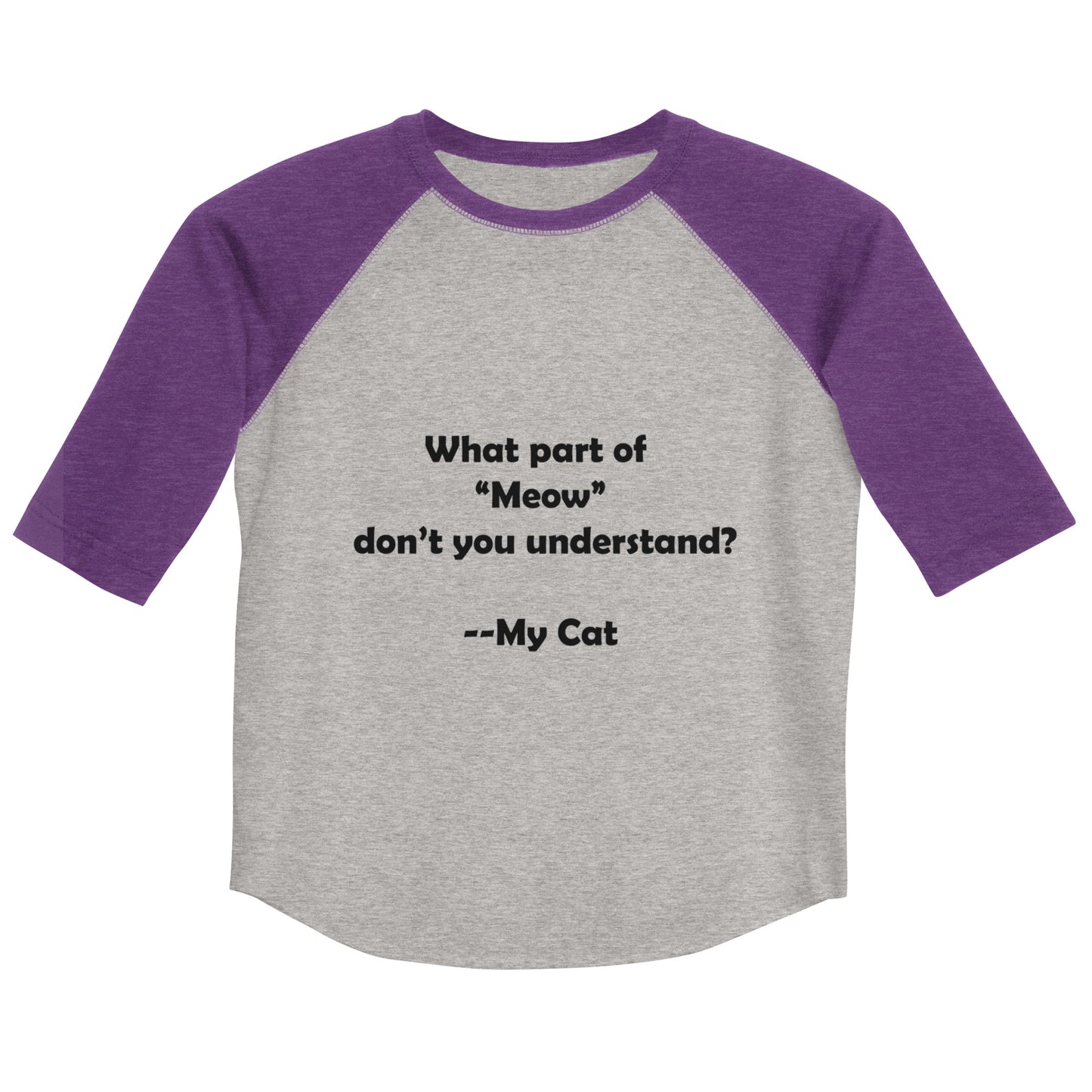 My Cat Youth Baseball Shirt