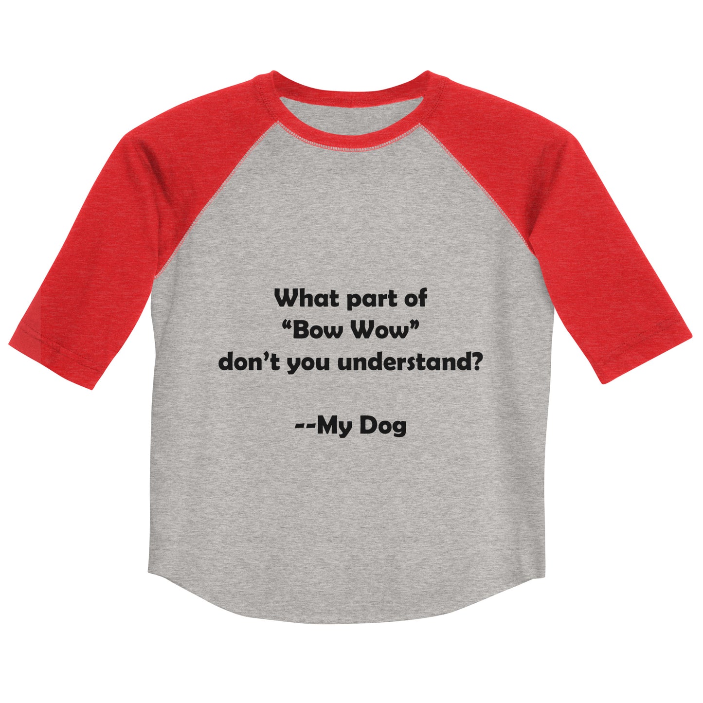 My Dog Youth Baseball Shirt
