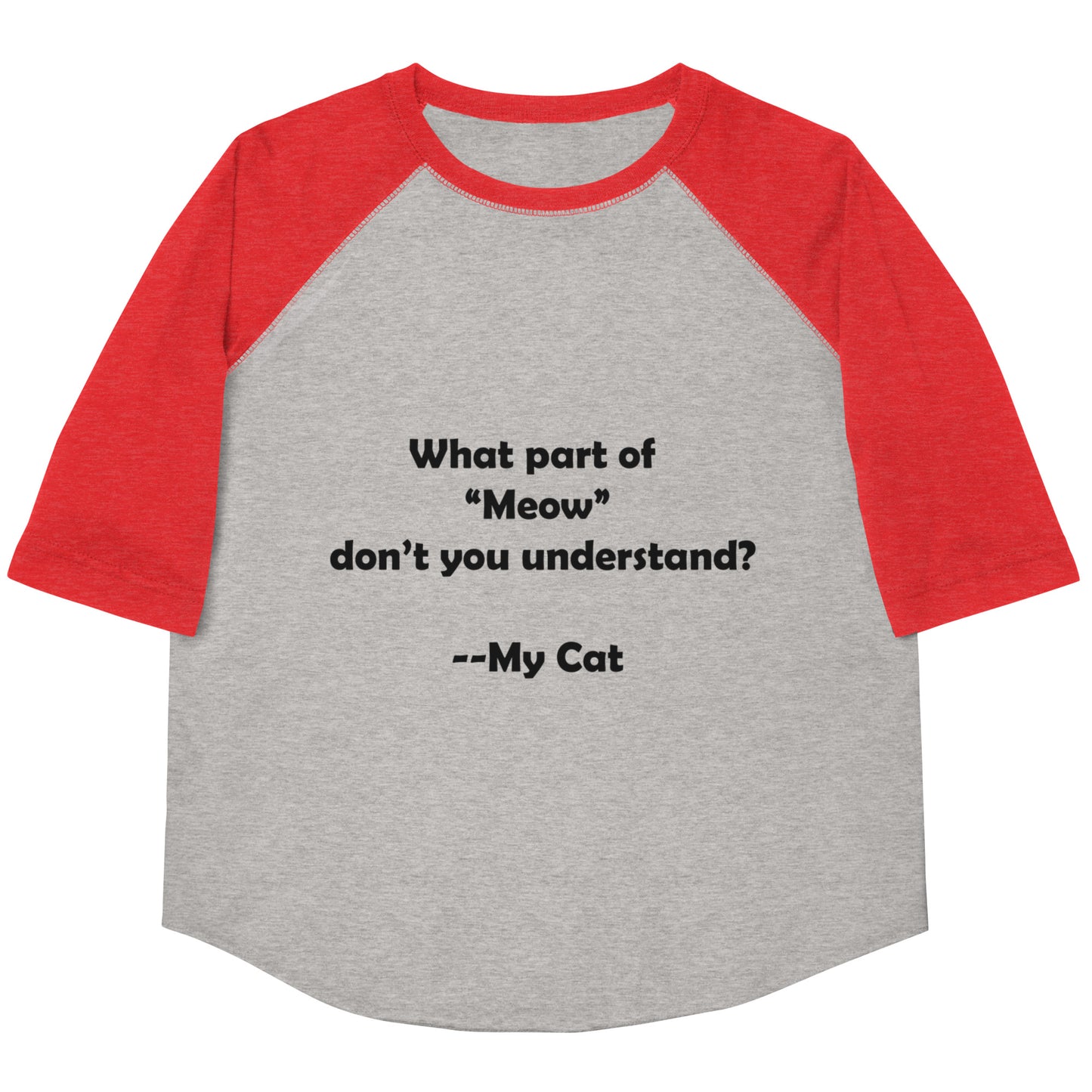 My Cat Youth Baseball Shirt