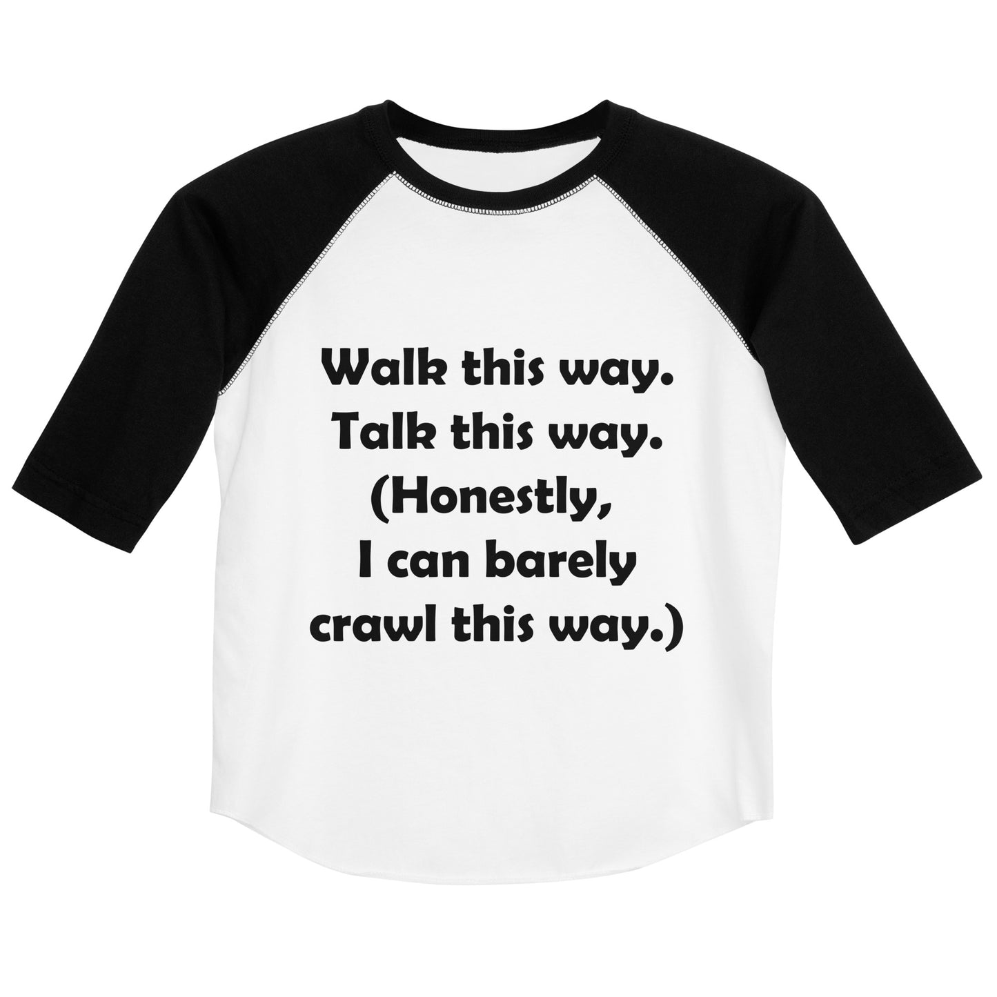 Mozart Walk This Way. Talk This Way. Youth Baseball Shirt