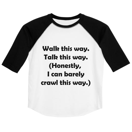 Mozart Walk This Way. Talk This Way. Youth Baseball Shirt