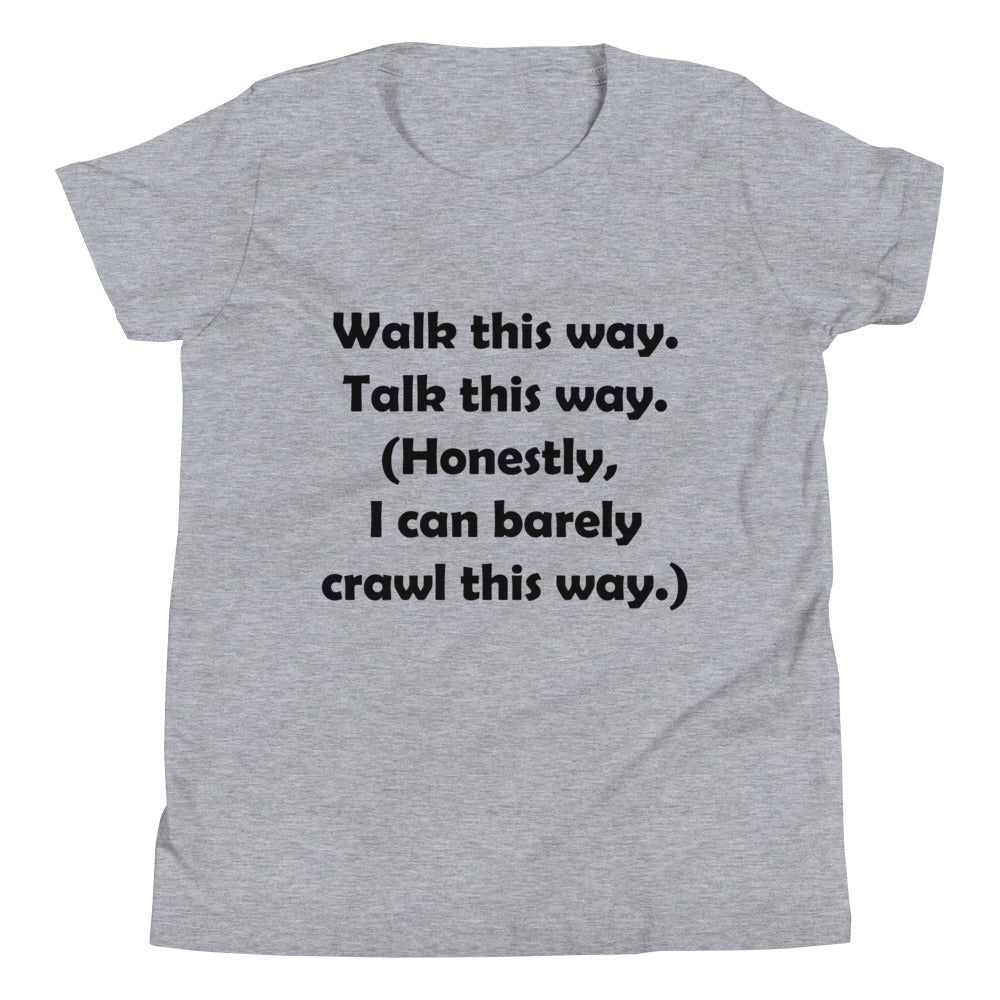 Mozart Walk This Way. Talk This Way. Youth Short Sleeve T-Shirt