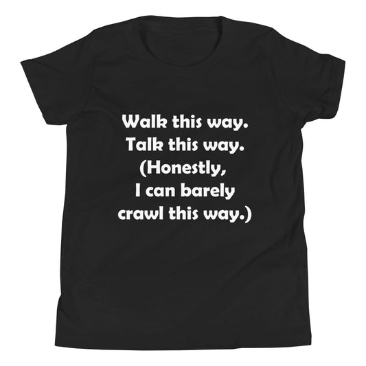 Mozart Walk This Way. Talk This Way. Youth Short Sleeve T-Shirt