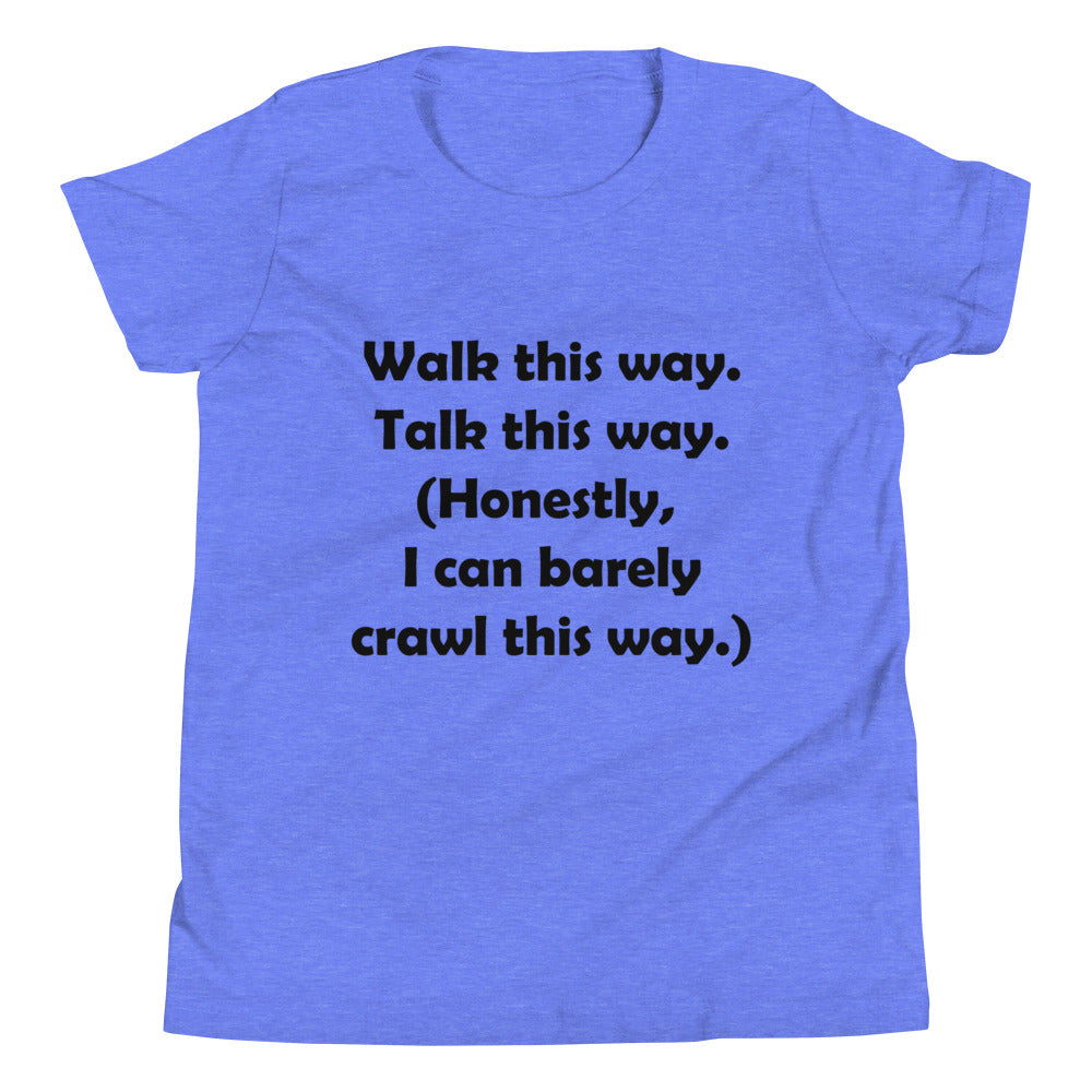 Mozart Walk This Way. Talk This Way. Youth Short Sleeve T-Shirt
