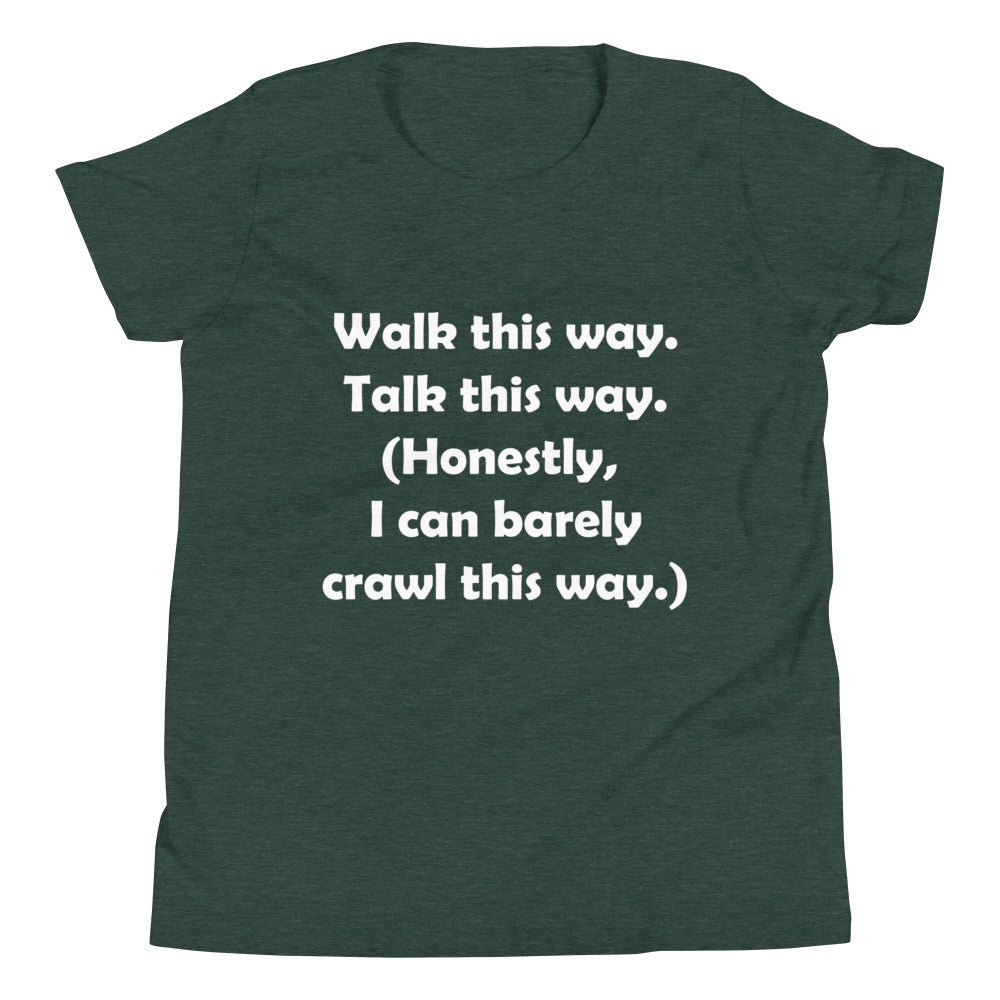 Mozart Walk This Way. Talk This Way. Youth Short Sleeve T-Shirt