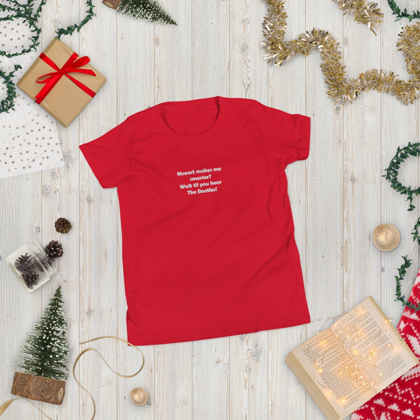 Embroidered Mozart Youth Short Sleeve T-Shirt