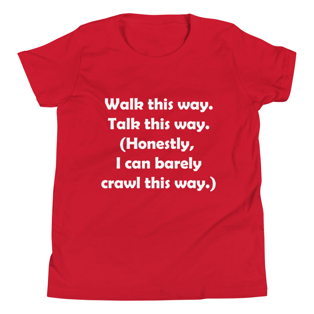Mozart Walk This Way. Talk This Way. Youth Short Sleeve T-Shirt