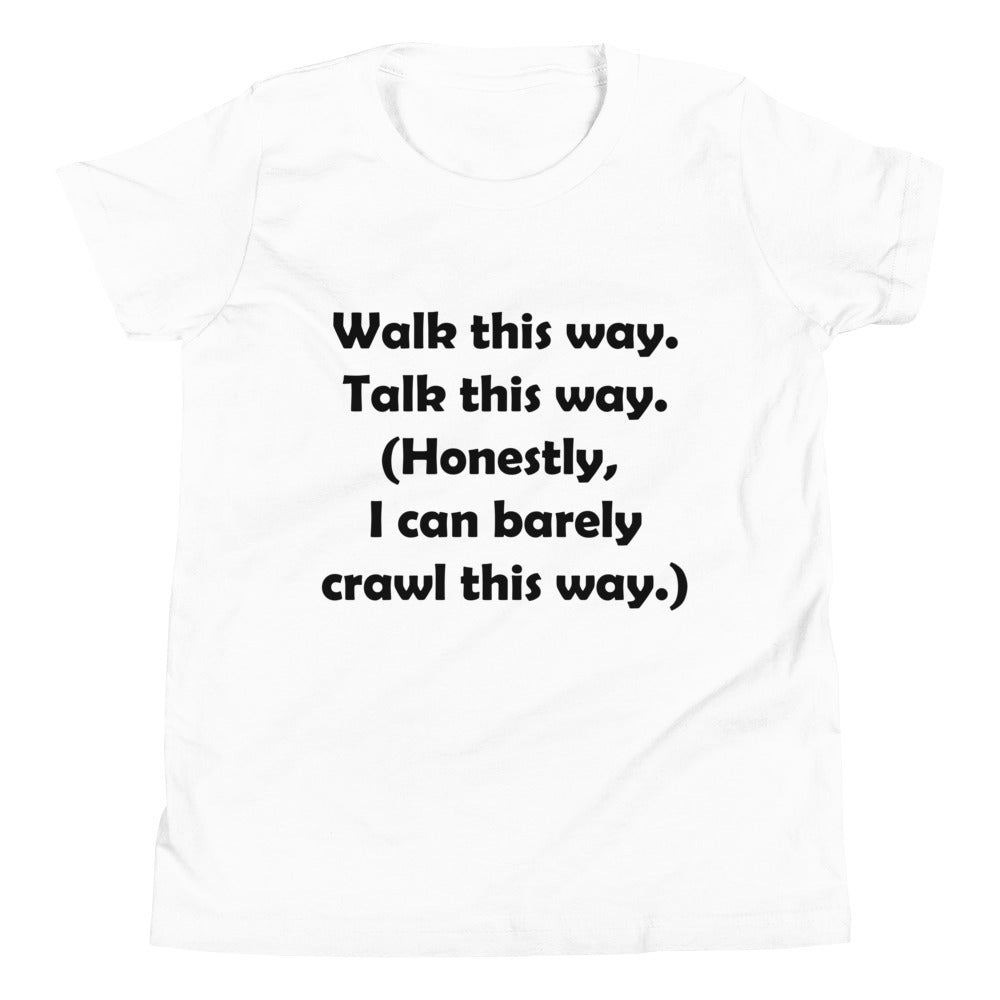 Mozart Walk This Way. Talk This Way. Youth Short Sleeve T-Shirt